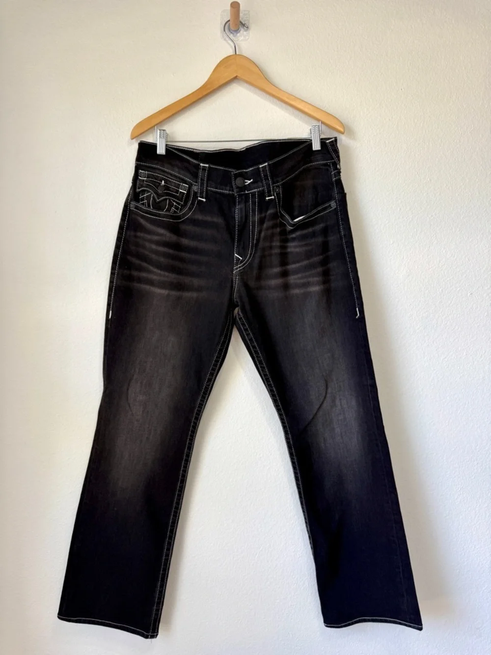 True Religion Ricky Straight Leg Dark Wash Jeans Made in USA Men’s Size 34